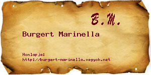 Burgert Marinella névjegykártya